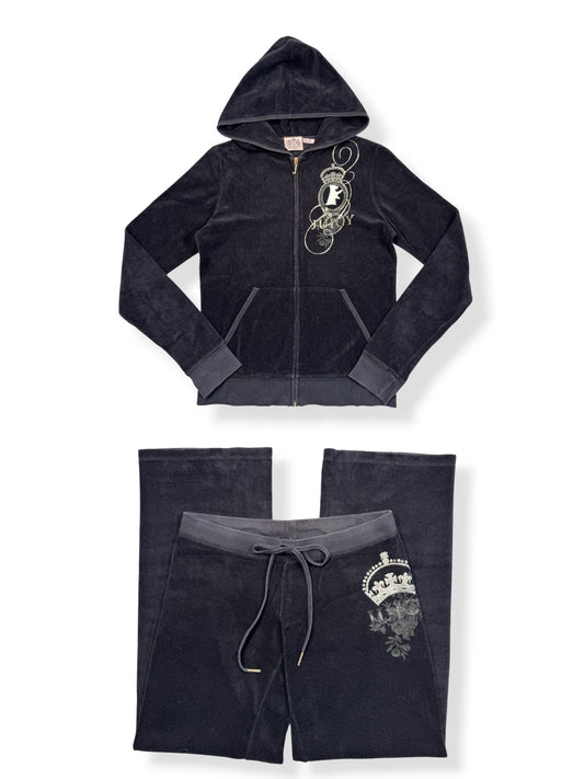 Juicy Couture Black Towelling Tracksuit Set ♡ S/M