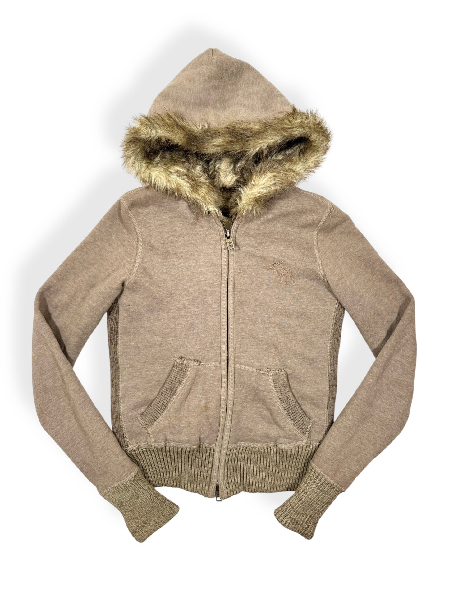 Abercrombie & Fitch Fur Hood Zip Up
