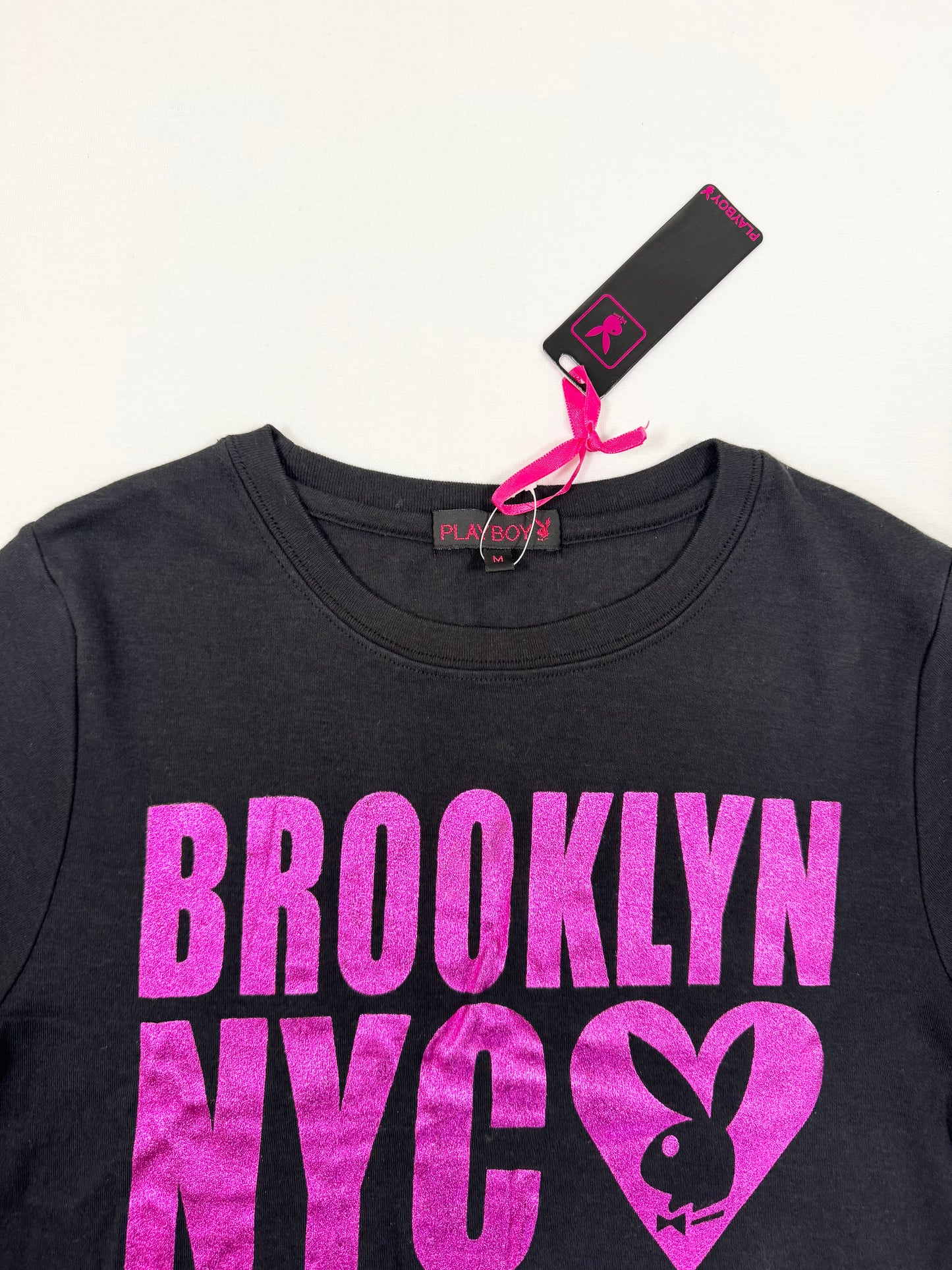 Playboy Hot Pink & Black Tee ♡ M