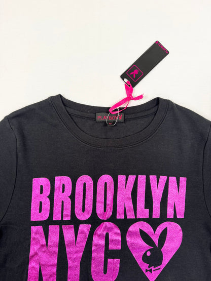 Playboy Hot Pink & Black Tee ♡ M