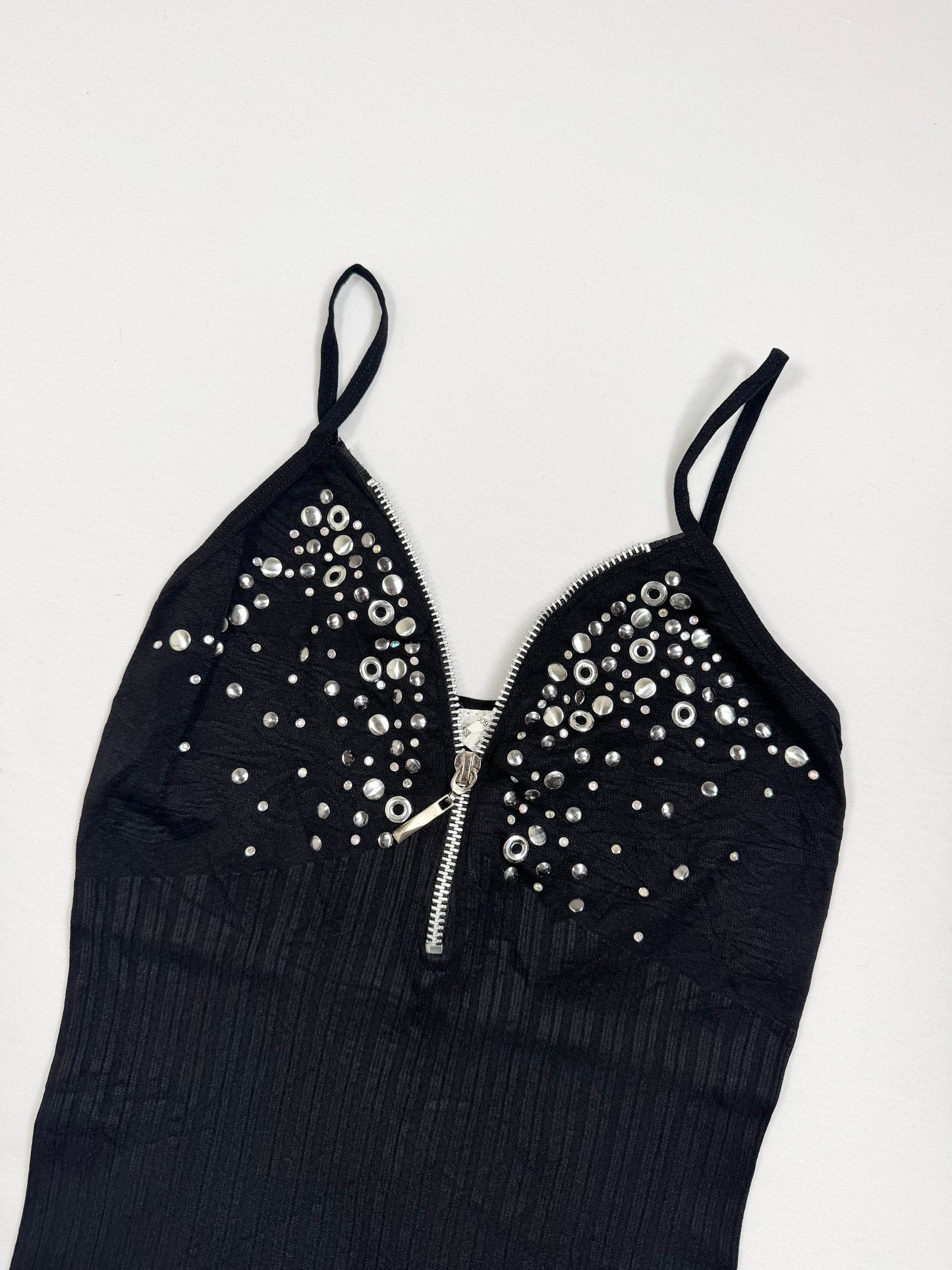 Studded Zipper Cami ♡ S