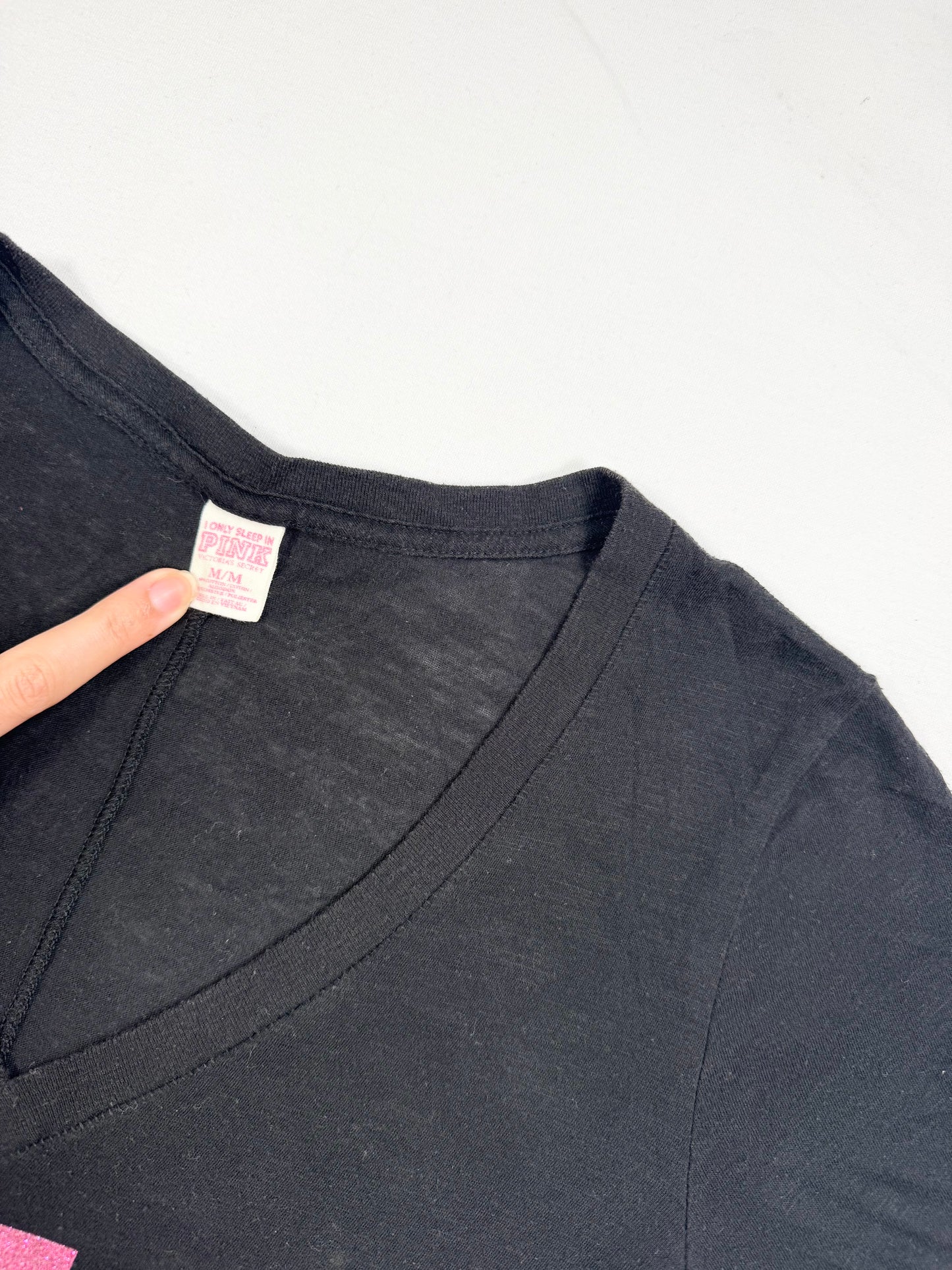 Love Pink Glitter Print Tee ♡ M