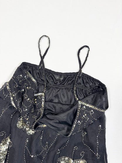 Black Sequin Butterfly Cami ♡ Size S