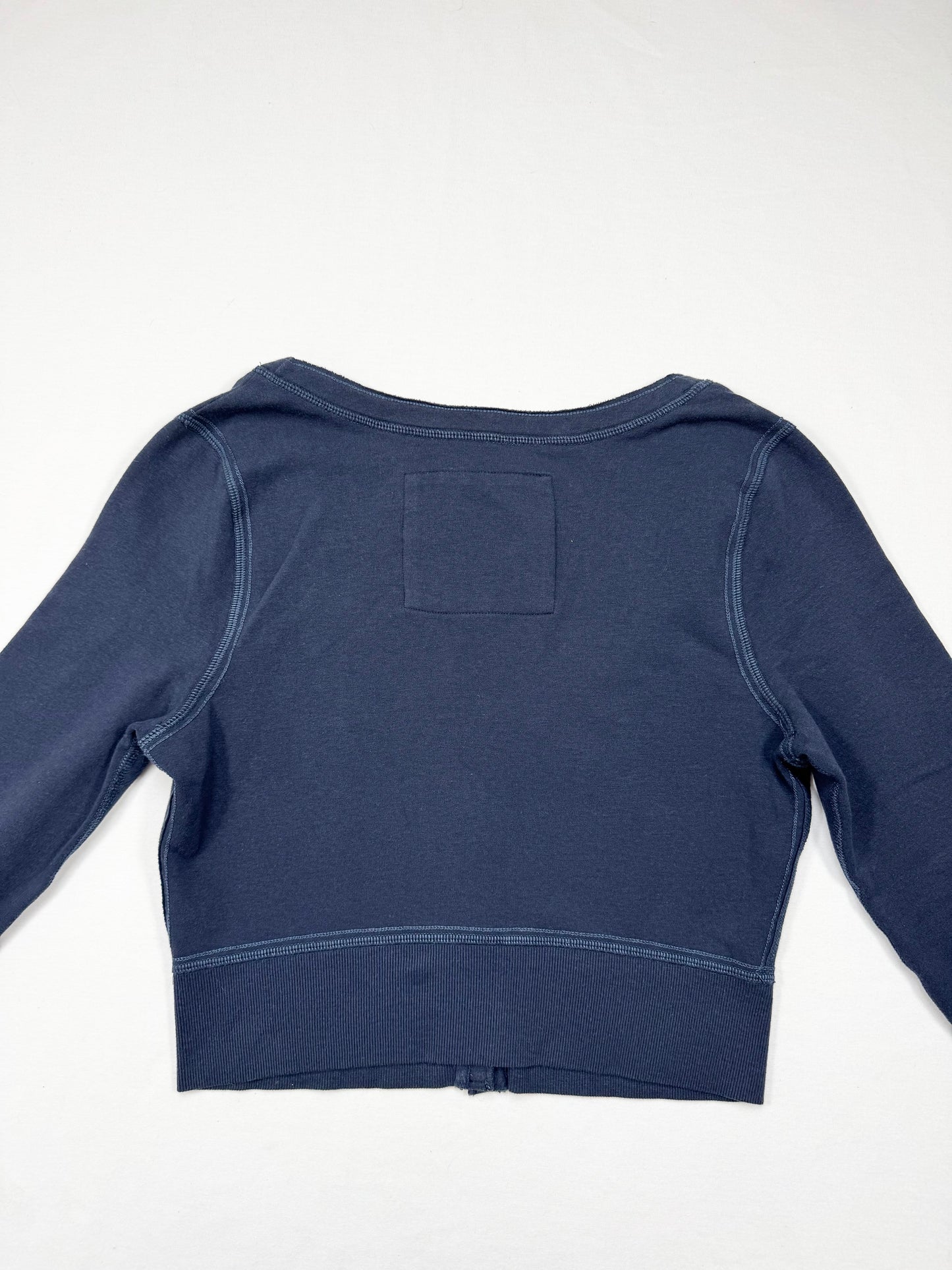 Abercrombie & Fitch Navy 3/4 Sleeve Cropped Top ♡ L
