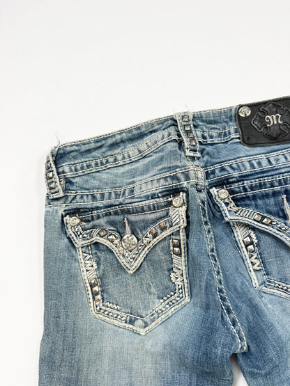 Miss Me Studded Flared Jeans ♡ 25”