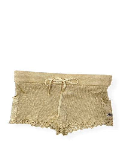 Playboy Gold Knit Bikini & Shorts Set