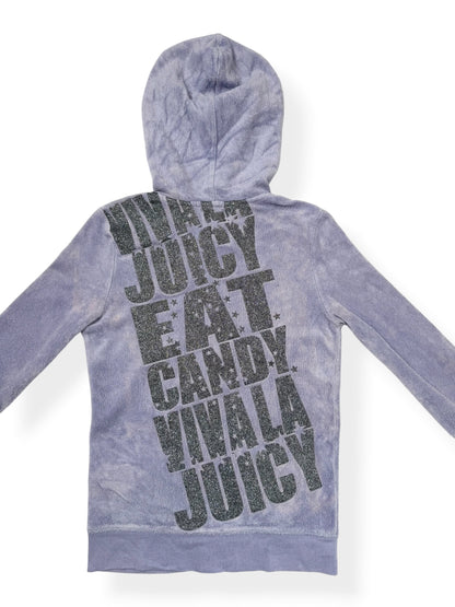Purple Towelling Juicy Couture Zip Up Hoodie ♡ XS