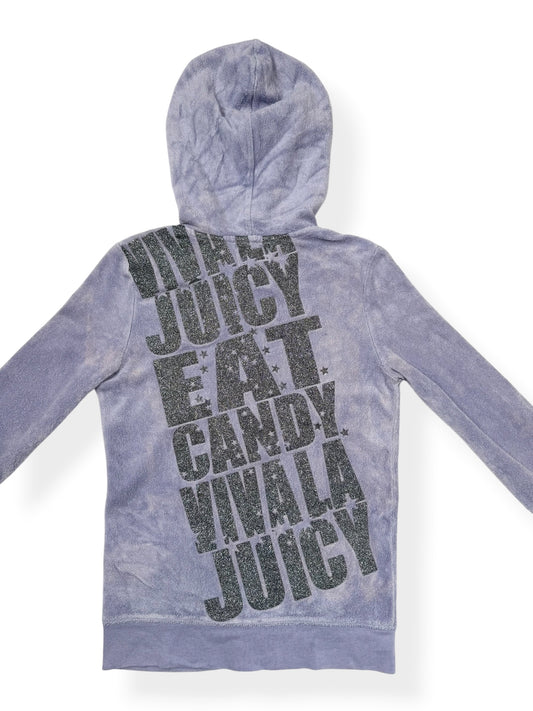 Purple Towelling Juicy Couture Zip Up Hoodie ♡ XS