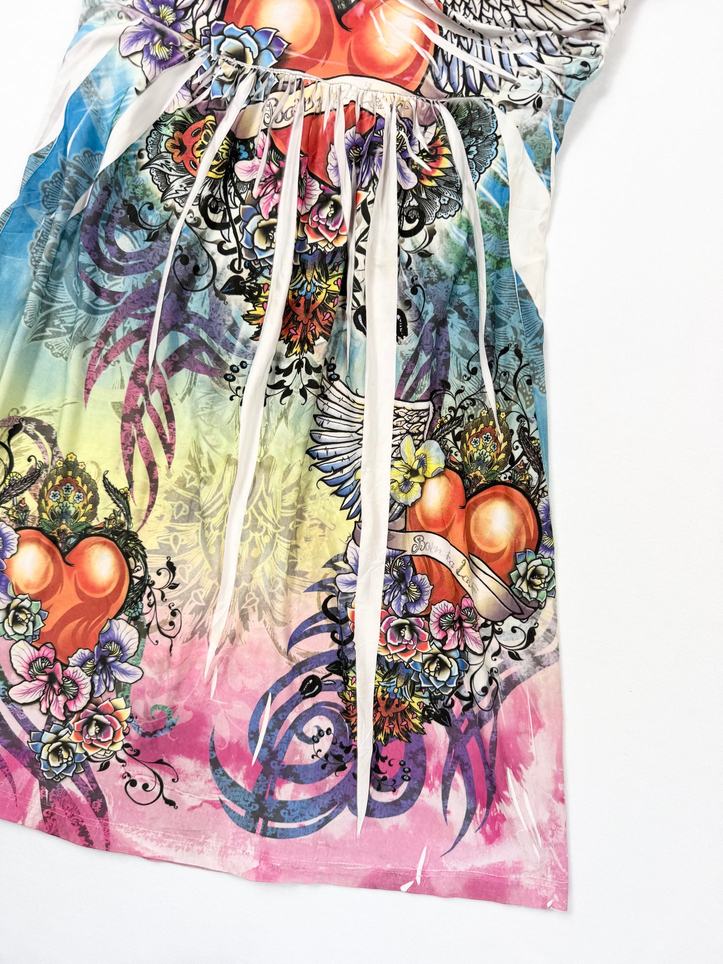 Colourful Grunge Print Dress ♡ M