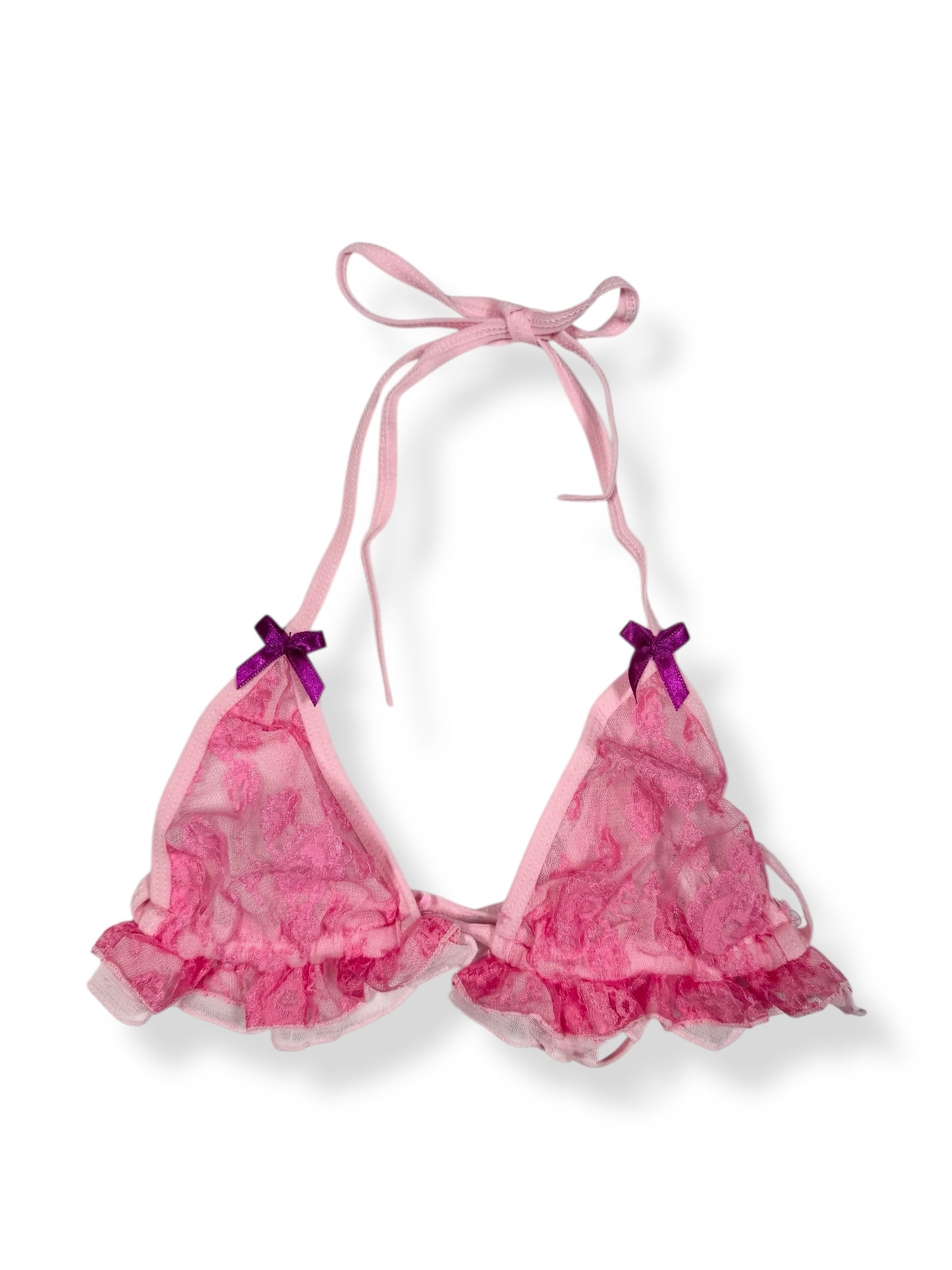 Leg Avenue Pink Lace Skirt & Top Set ♡ Size XS