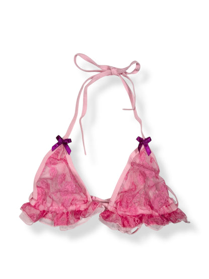 Leg Avenue Pink Lace Skirt & Top Set ♡ Size XS