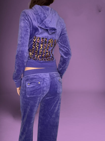 Purple Leopard Print Juicy Couture Tracksuit ♡ M