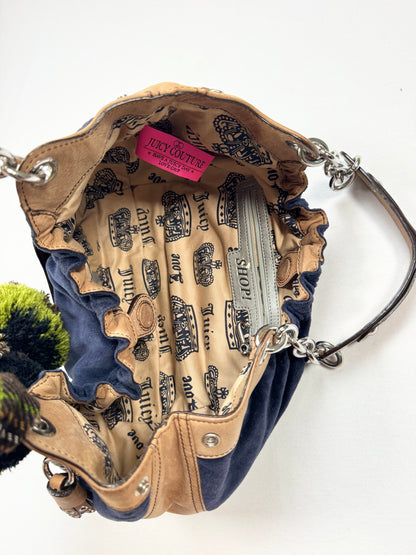 Juicy Couture Plaid Pom Pom Handbag ♡