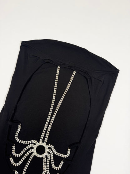 Diamante Chain Back Tube Dress