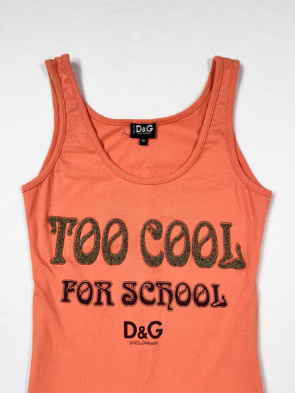 D&G Orange Too Cool For School Tank ♡