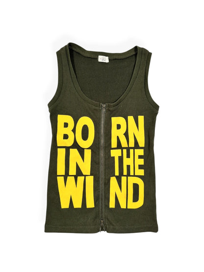 “Born in the wind” Zipper Tank ♡ Size S