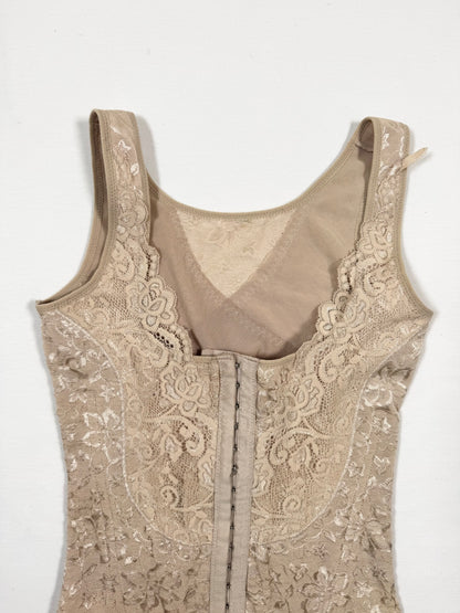 Lace Corset & Leopard Bra Set
