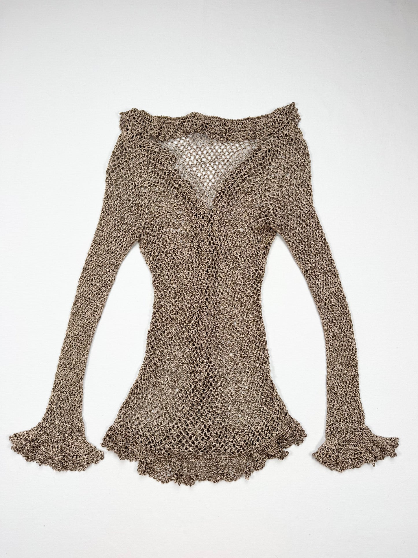 Crochet Long Sleeved Top ♡ XXS