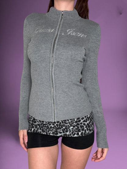 Guess Grey Zip Up ♡ M
