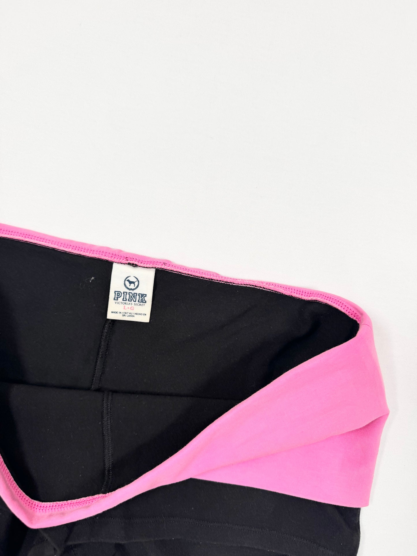 PINK Zebra Logo Fold Over Shorts ♡ L