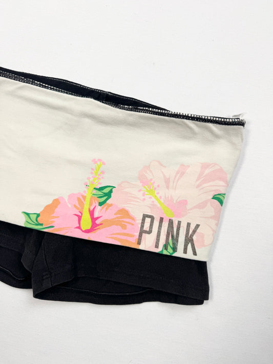 PINK Hibiscus Fold Over Shorts ♡ XS