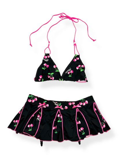 Hustler Cherry Bikini & Skirt ♡ Size XS/S