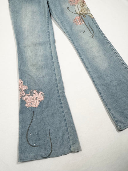 Butterfly Flared Jeans ♡ Size S