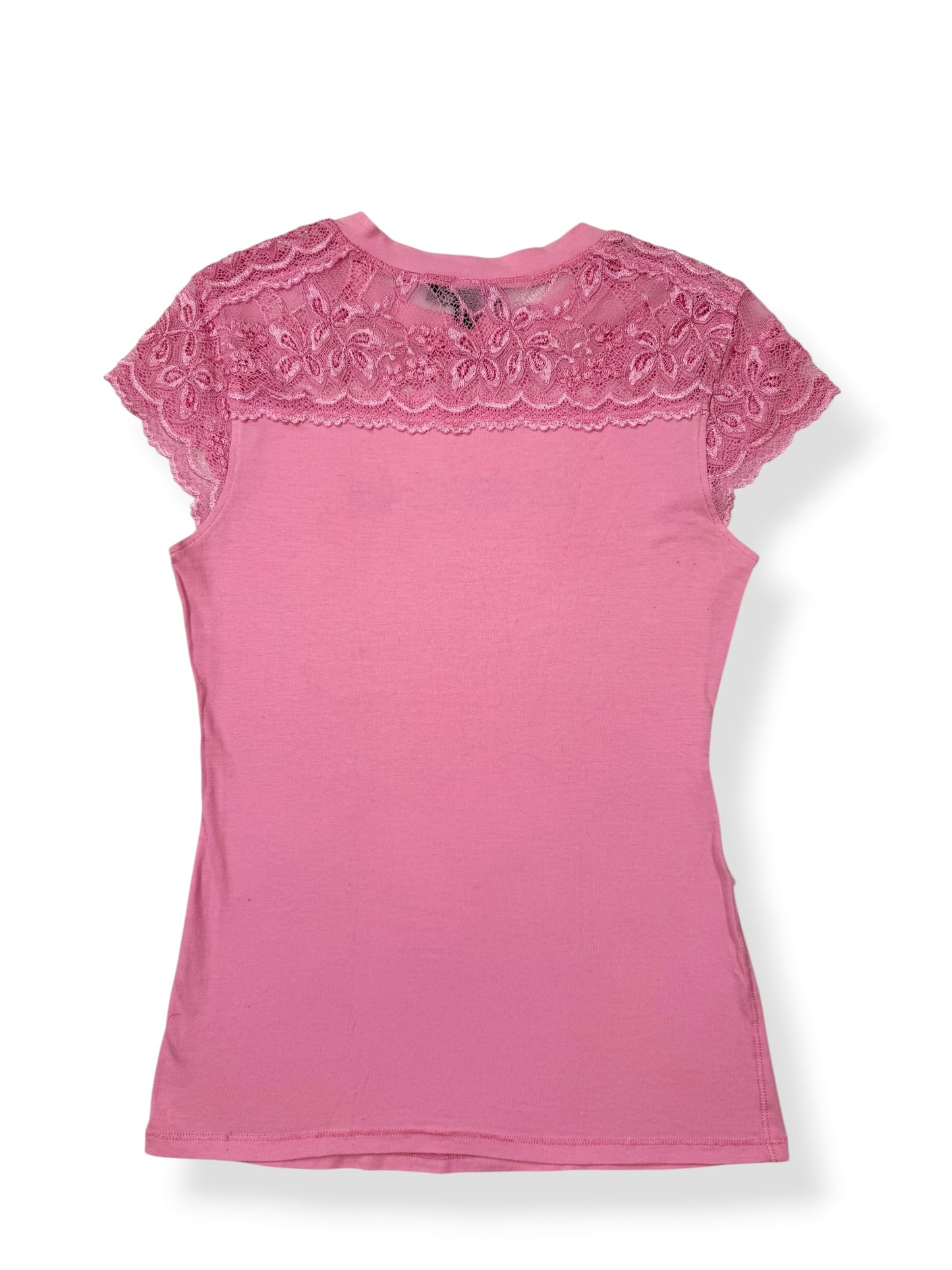 Pink Bebe Lace Tee ♡ S