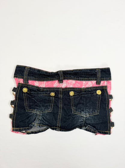 Pink Lace O Ring Mini Skirt ♡ XXS