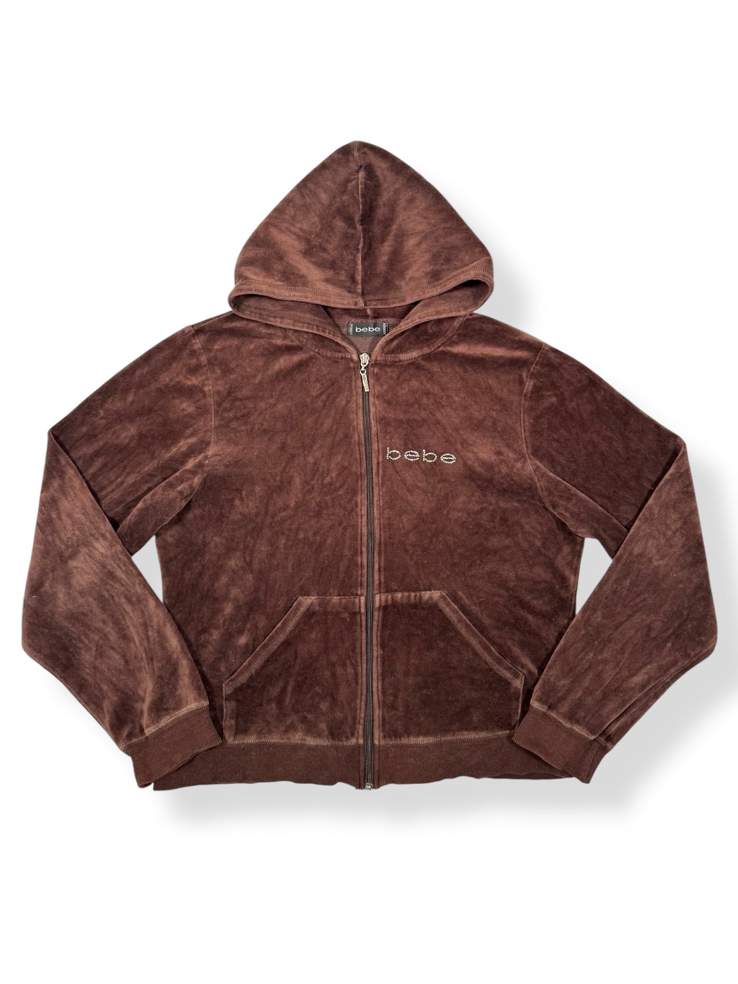 Bebe Chocolate Brown Zip Up Hoodie