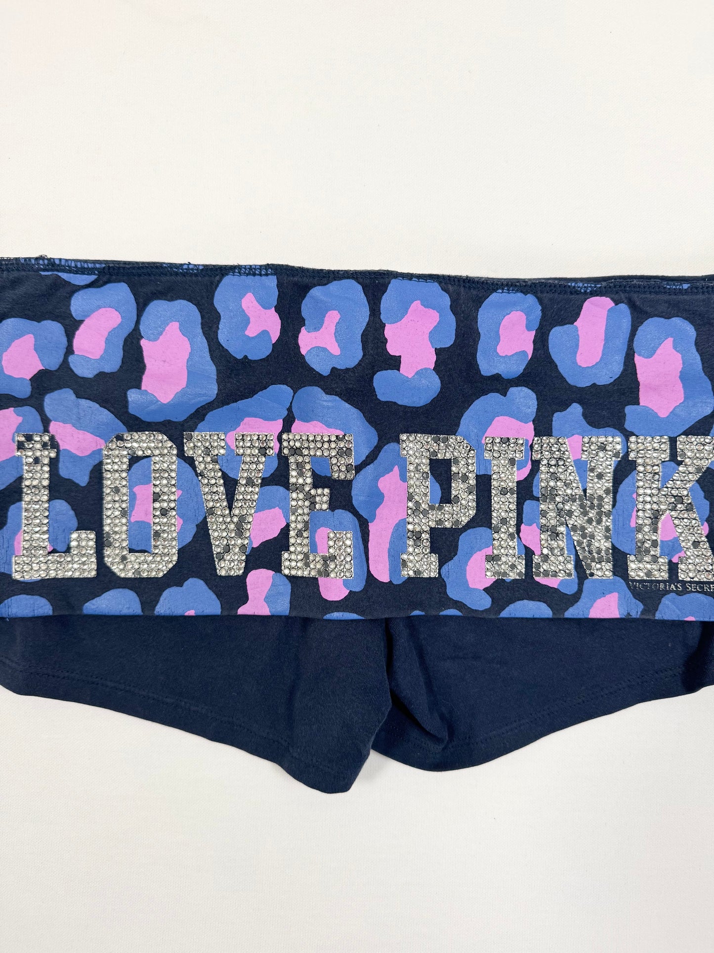 Leopard “LOVE PINK” Fold Over Shorts ♡ S
