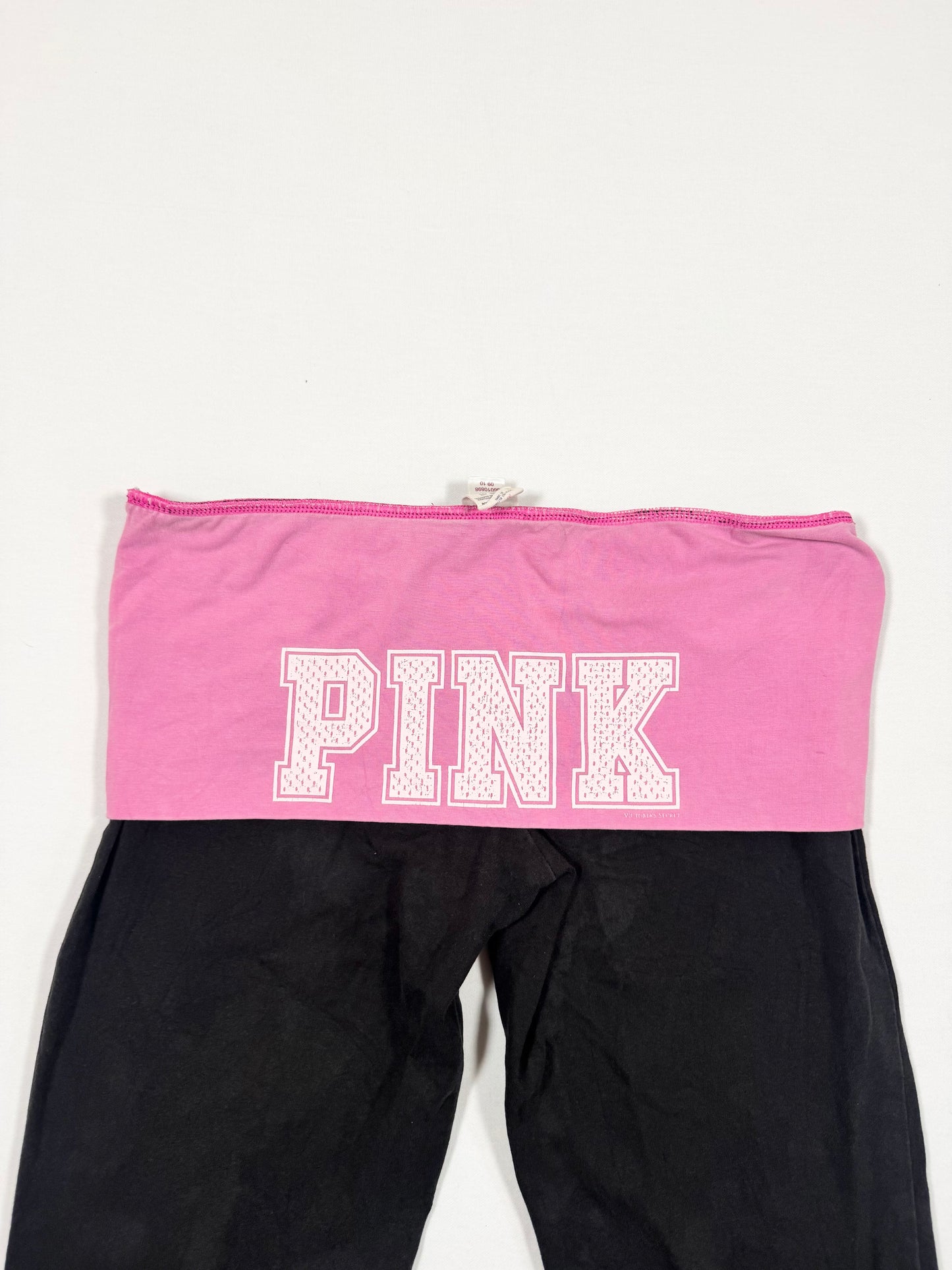 PINK Fold Over Flared Leggings ♡ M