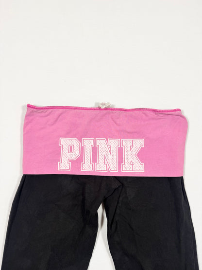 PINK Fold Over Flared Leggings ♡ M