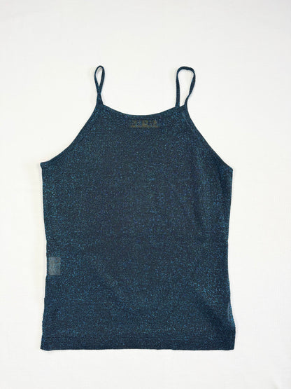 LB-03 Navy Glittery Dragon Micromesh Cami ♡ S