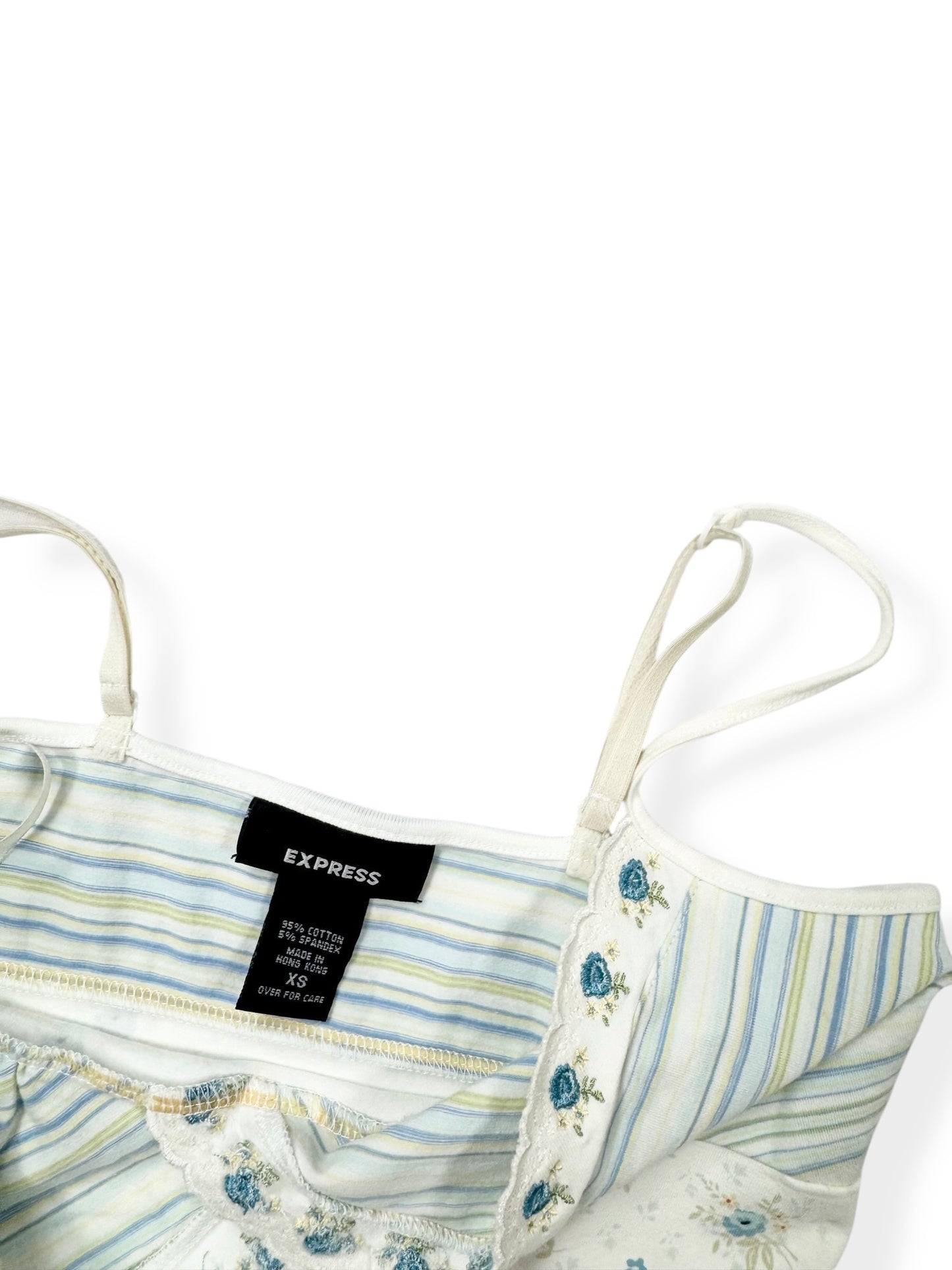 Express Blue Floral Striped Cami ♡ XS