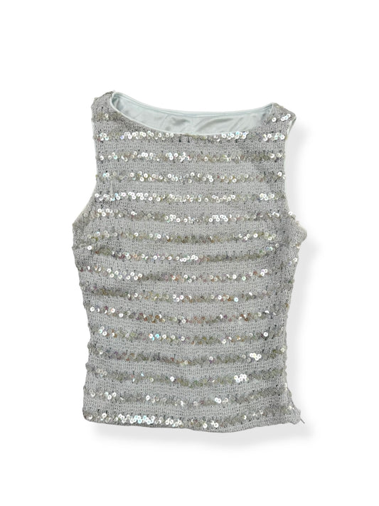 Sequin Blue Knit Tank ♡ XS