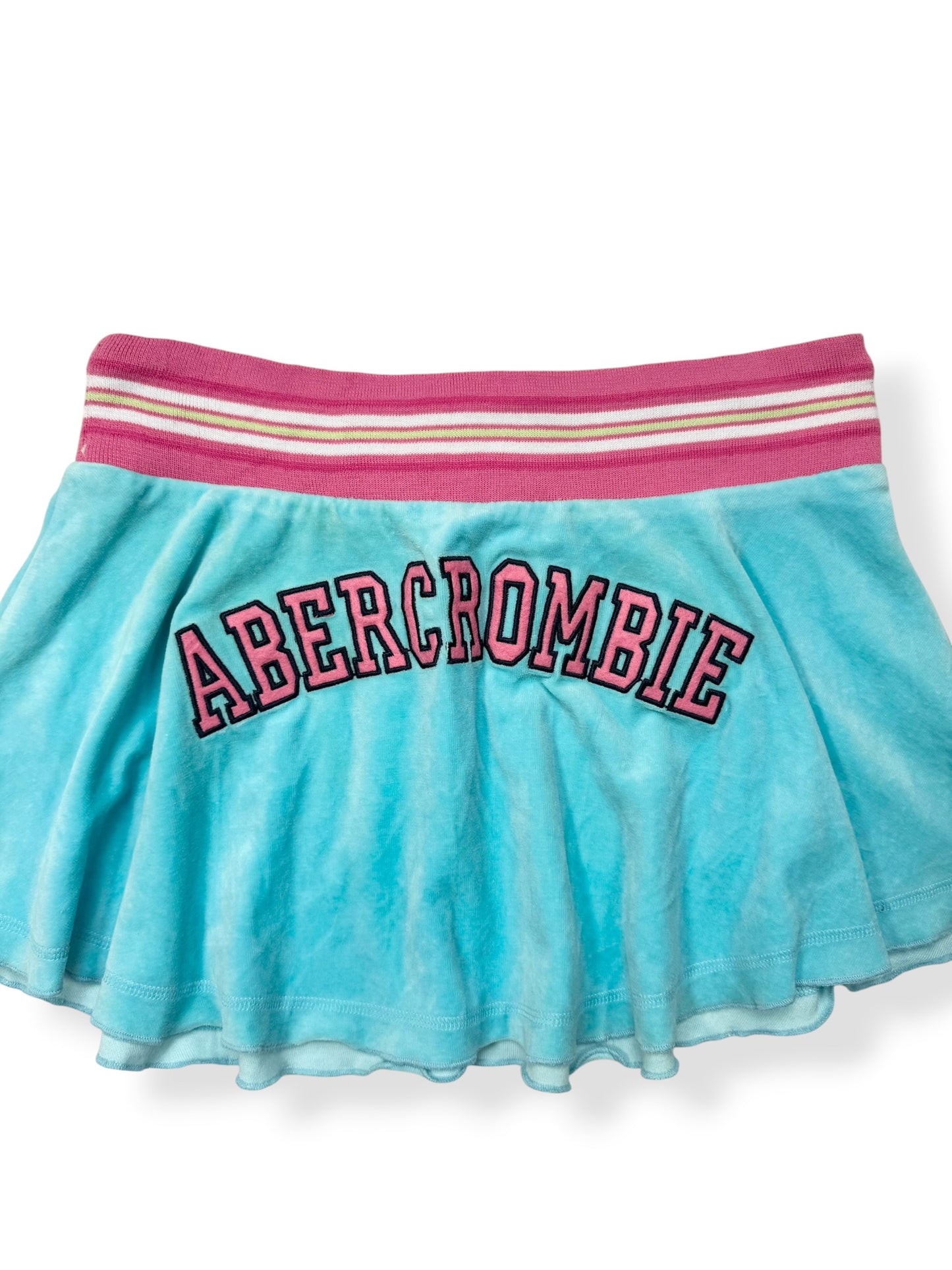 Abercrombie Blue & Pink Velour Mini Skirt ♡ M