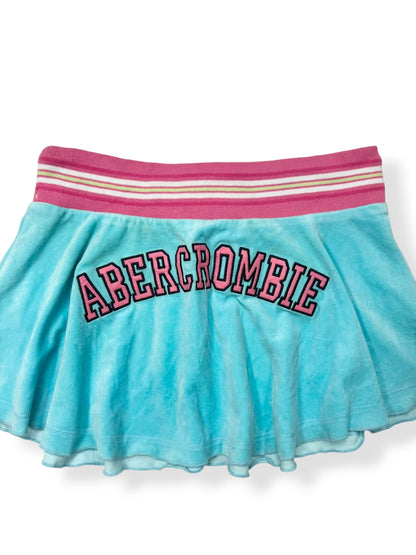 Abercrombie Blue & Pink Velour Mini Skirt ♡ M