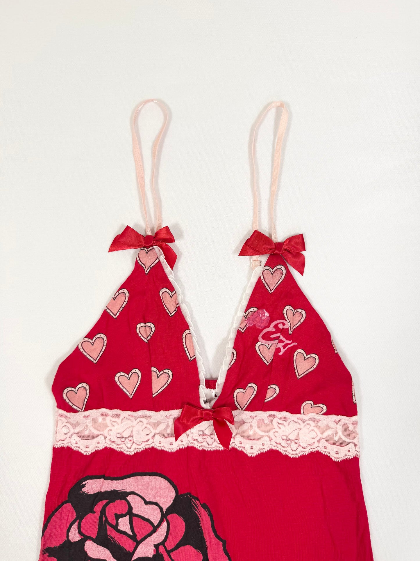 Red Ed Hardy Heart Cami Dress & Thong ♡ XS