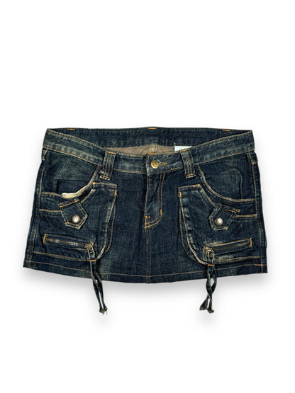 Cargo Denim Mini Skirt