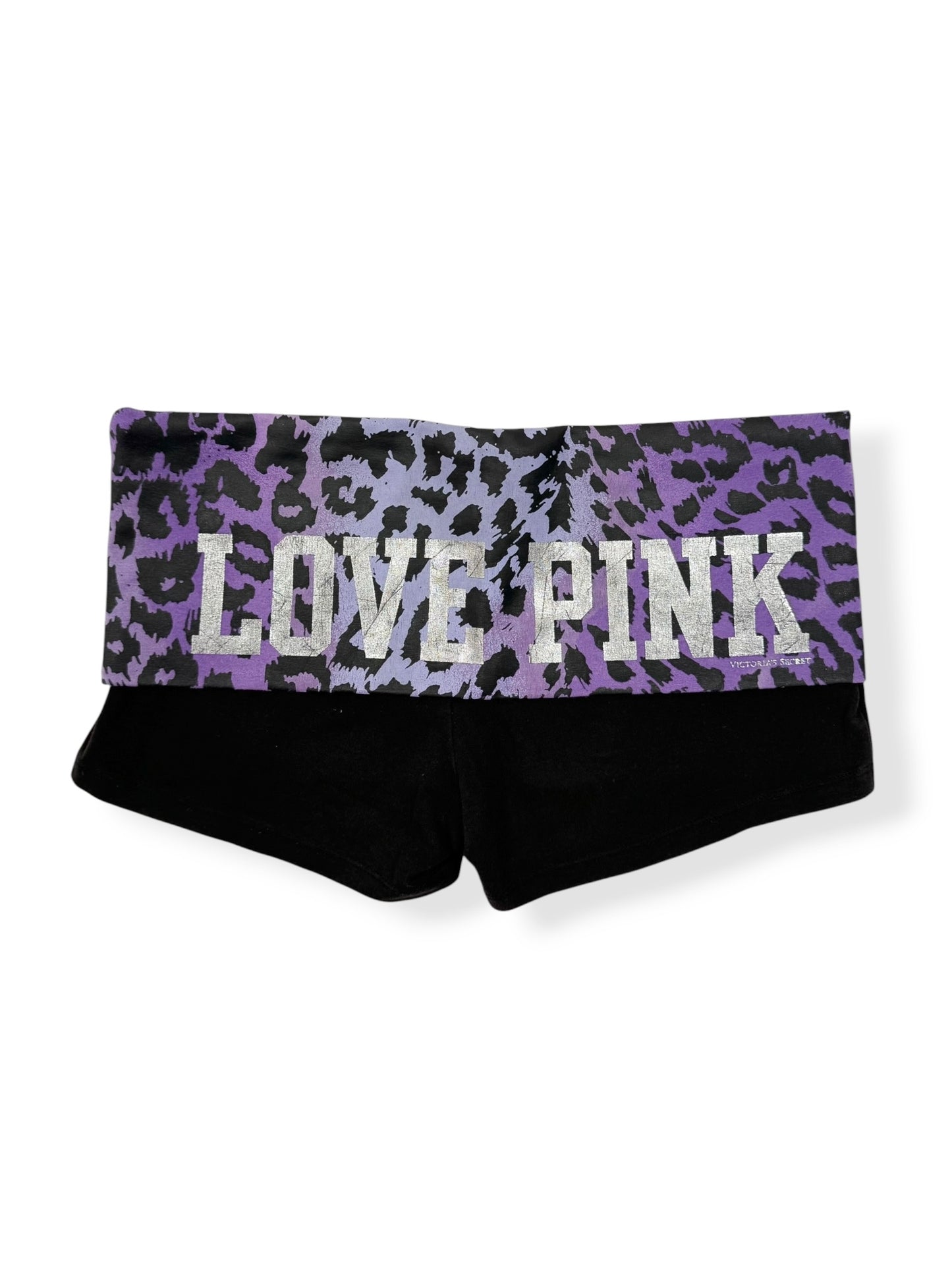 Purple Leopard PINK Victorias Secret Fold Over Shorts ♡ M