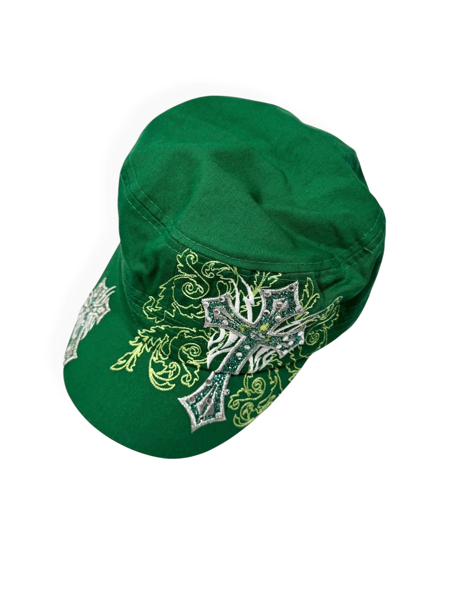 Green Mcbling Cross Cap ♡