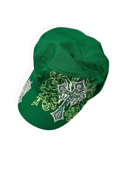 Green Mcbling Cross Cap ♡