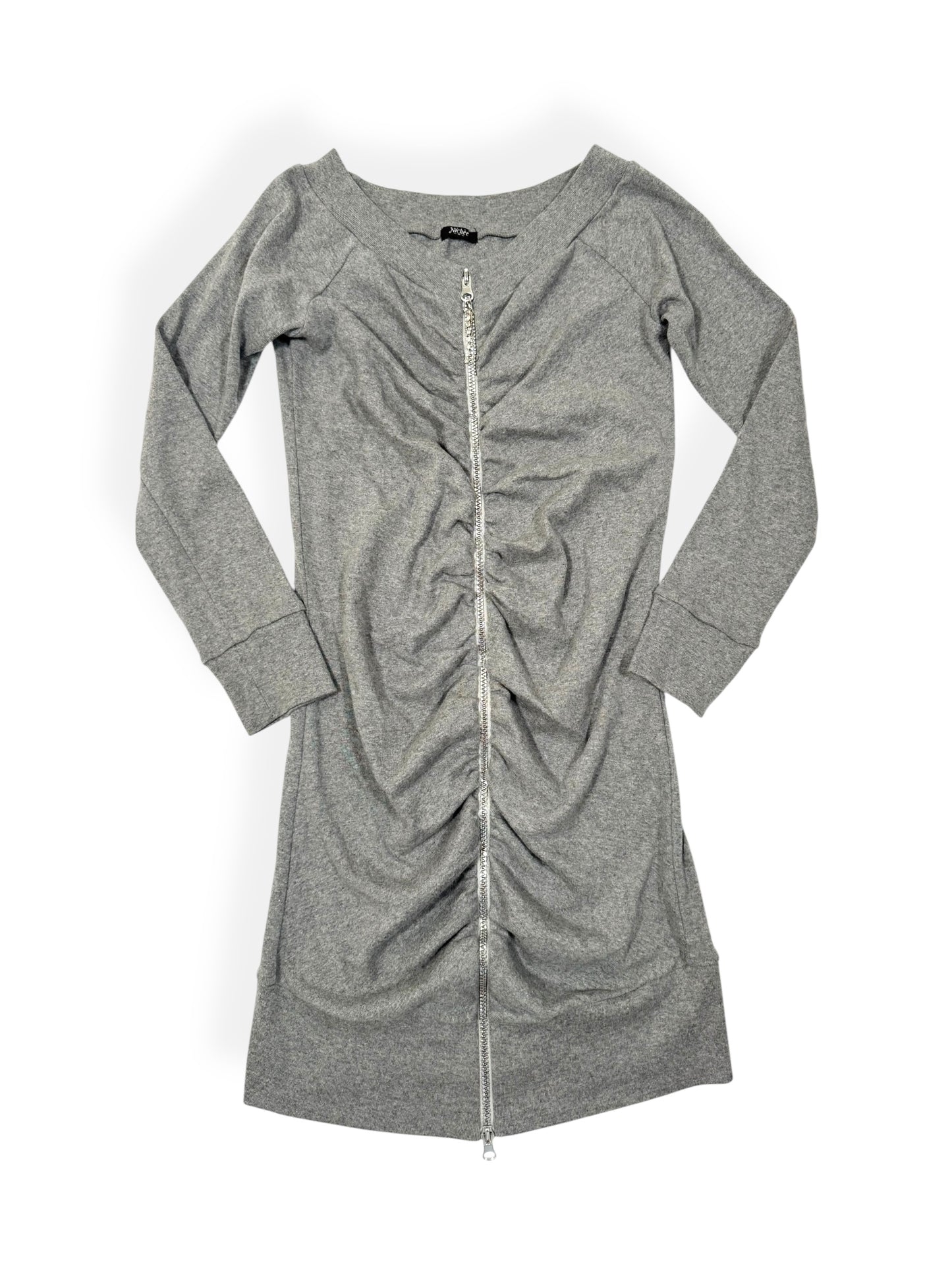 Zipper Long Sleeved Mini Dress