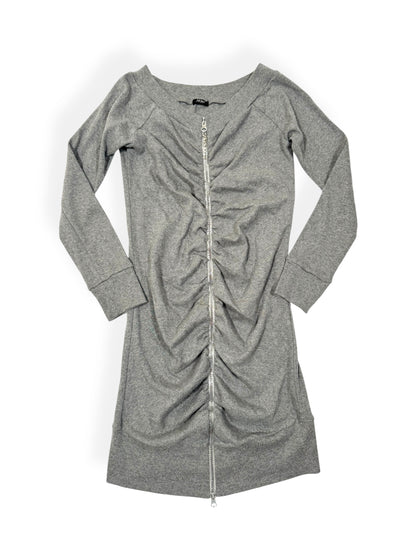 Zipper Long Sleeved Mini Dress