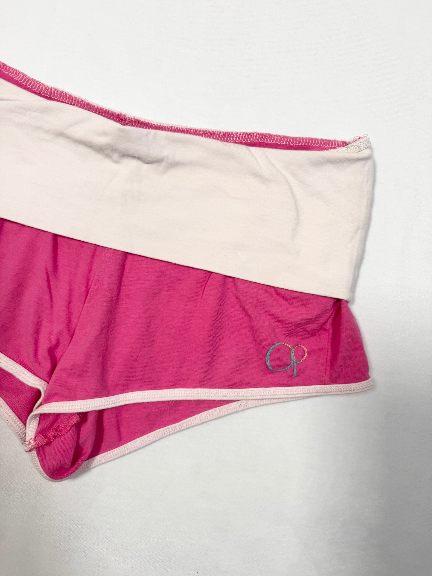 “I Love Pink” Fold Over Shorts