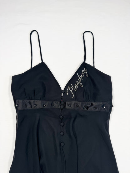 Black Playboy Diamanté Cami ♡ S/M