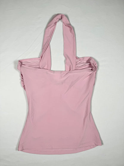 O-ring Pink Halter Top