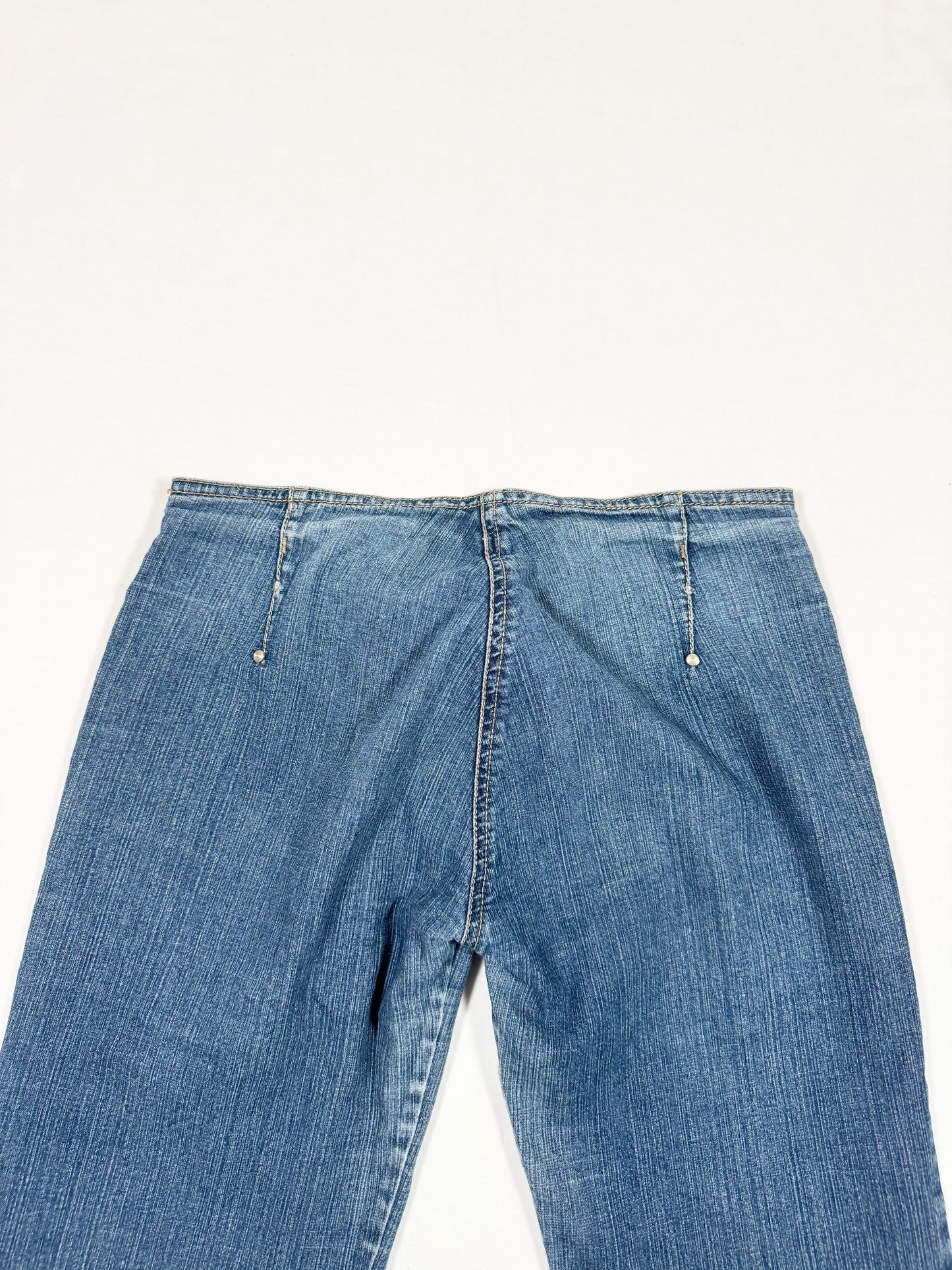 Lace Up Diamanté Waist Flared Jeans ♡ XS