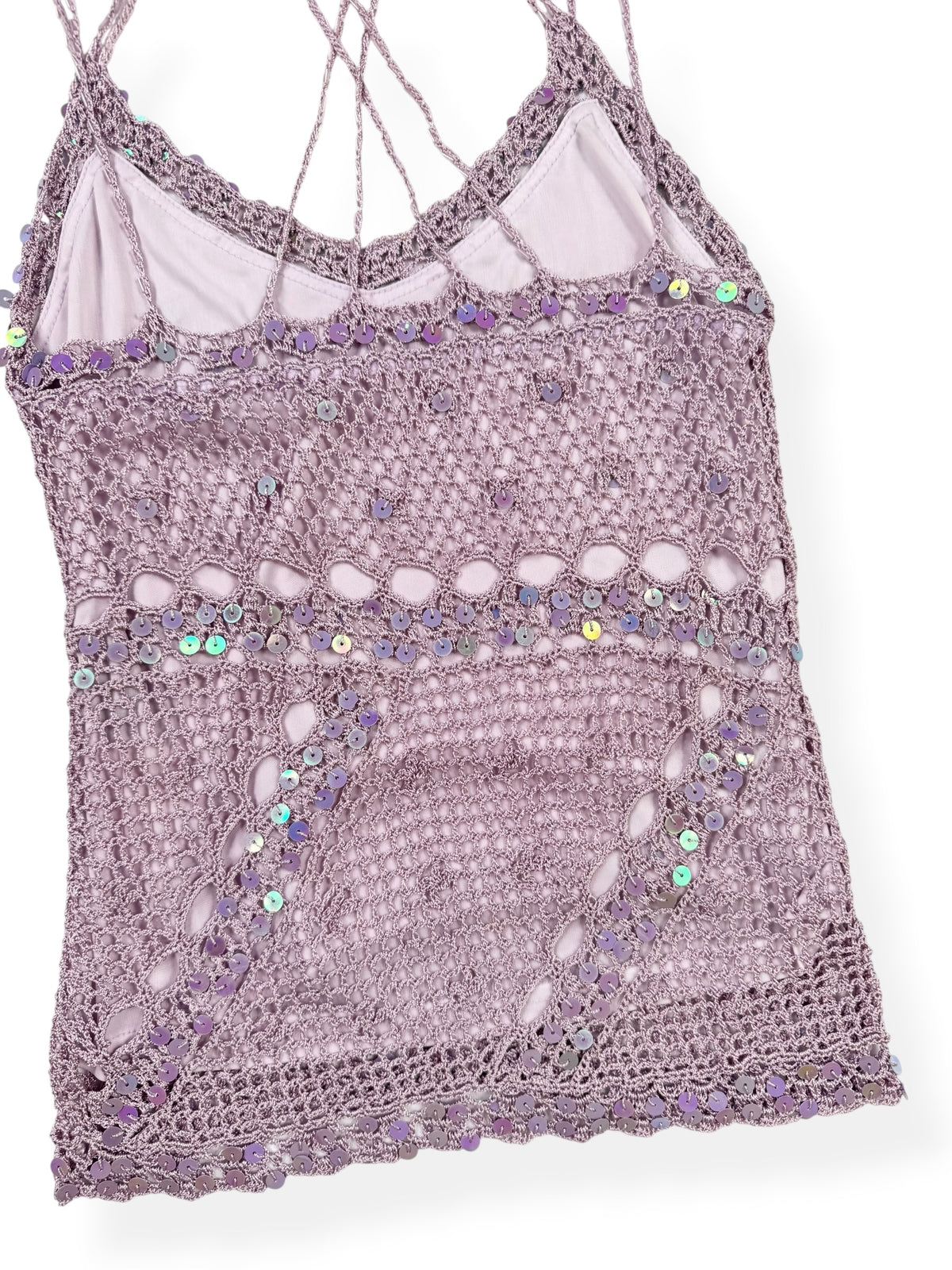 Purple Crochet Sequin Cami ♡ XS